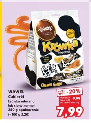 cukierki krówka mleczna lub słony karmel