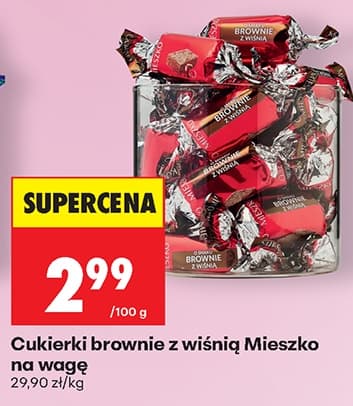 cukierki brownie z wiśnią na wagę