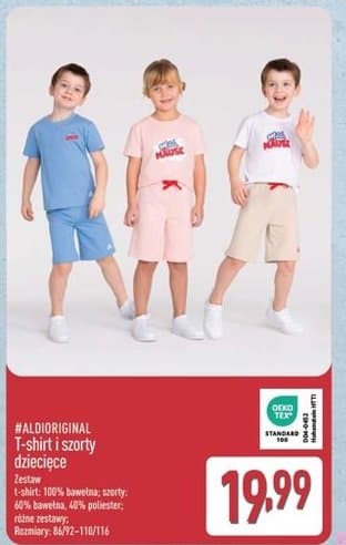zestaw t-shirt i szorty dziecięce