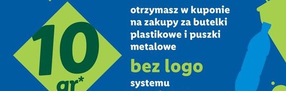 kupon na zakupy za butelki i puszki bez logo