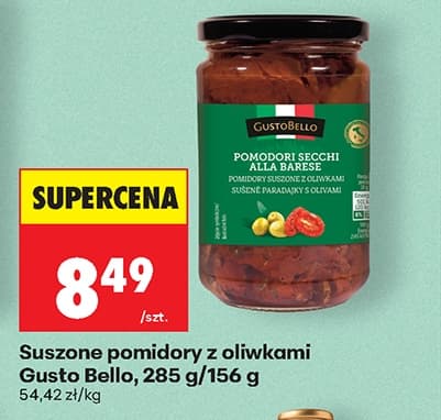 suszone pomidory z oliwkami