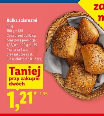 bułka pszenno-żytnia z ziarnami