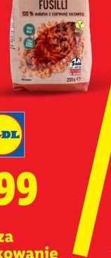 makaron fusilli z czerwonej soczewicy