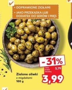 zielone oliwki z migdałami