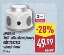 ultradźwiękowy odstraszacz szkodników 360°