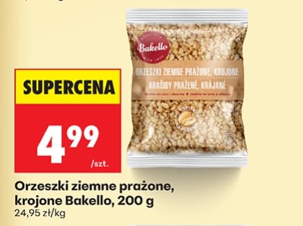 orzeszki ziemne prażone, krojone