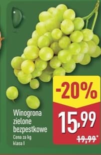 winogrona zielone bezpestkowe