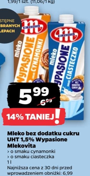mleko bez dodatku cukru UHT 1,5%