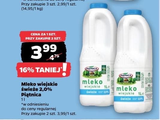 mleko wiejskie świeże 2,0%