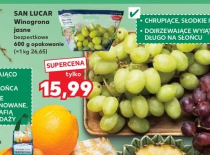 winogrona jasne bezpestkowe