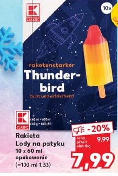 rakieta lody na patyku