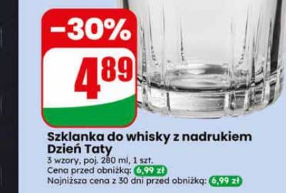 szklanka do whisky z nadrukiem Dzień Taty