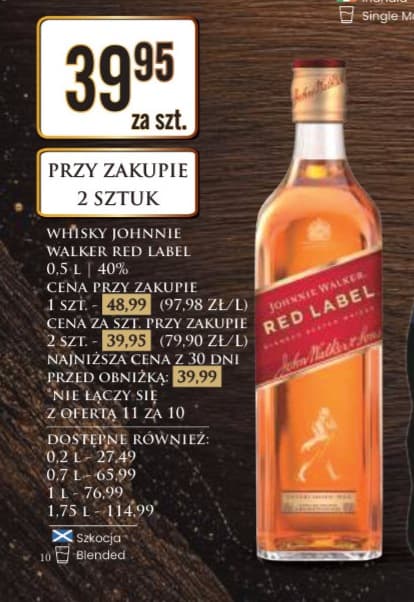 Johnnie Walker Red Label whisky 0.5l