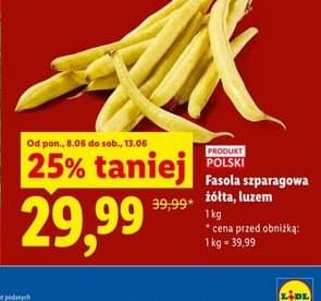 fasola szparagowa żółta