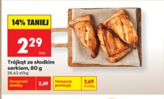 trójkąt ze słodkim serkiem