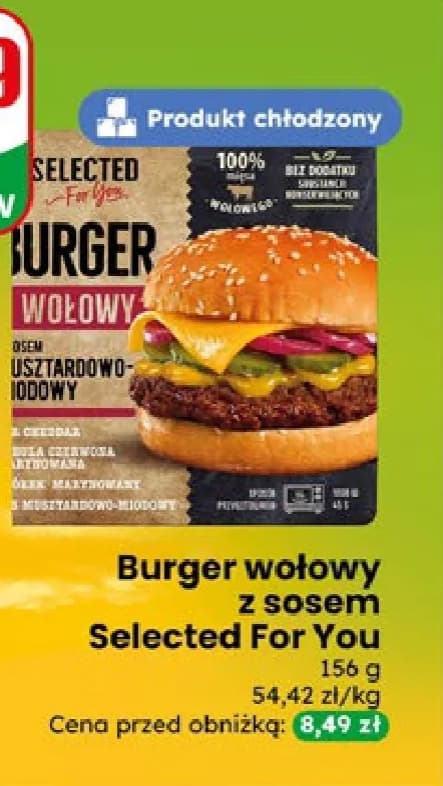 burger wołowy z sosem