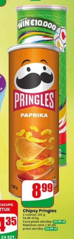 chipsy Pringles różne rodzaje