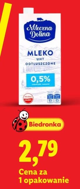 mleko UHT częściowo odtłuszczone 1,5%