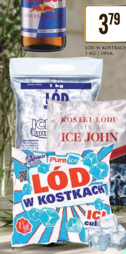 lód w kostkach różne marki