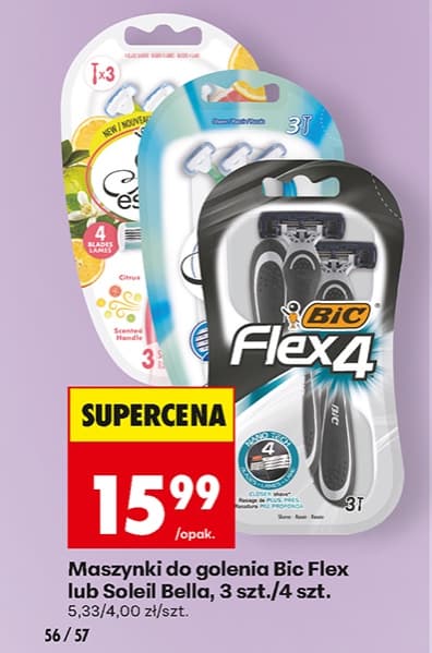 maszynki do golenia flex4 lub soleil bella