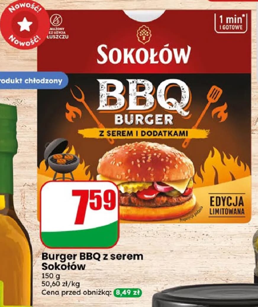 burger BBQ z serem