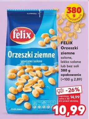 orzeszki ziemne solone lekko solone lub bez soli