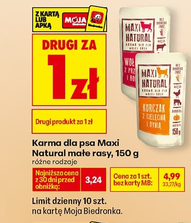 karma dla psa Maxi Natural małe rasy różne rodzaje