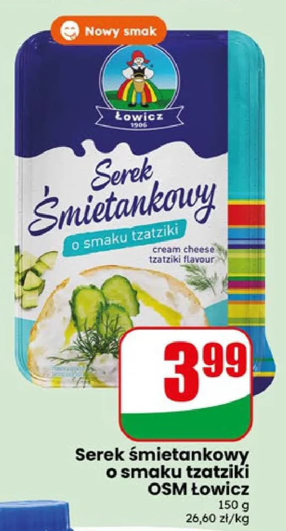 serek śmietankowy o smaku tzatziki