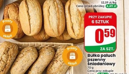 bułka paluch pszenny śniadaniowy