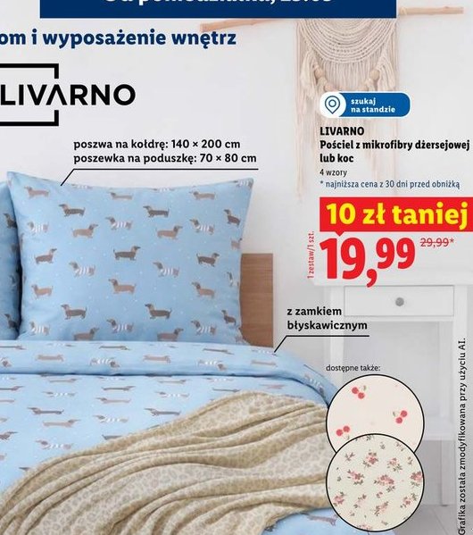 pościel z mikrofibry dżersejowej lub koc