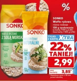 wafle ryżowe różne rodzaje