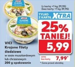 krojone filety śledziowe w sosie musztardowym lub chrzanowym