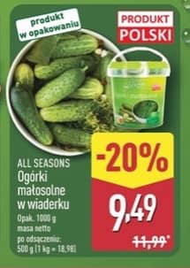 All Seasons ogórki małosolne w wiaderku 1000g