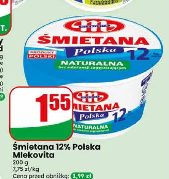 śmietana 12% naturalna