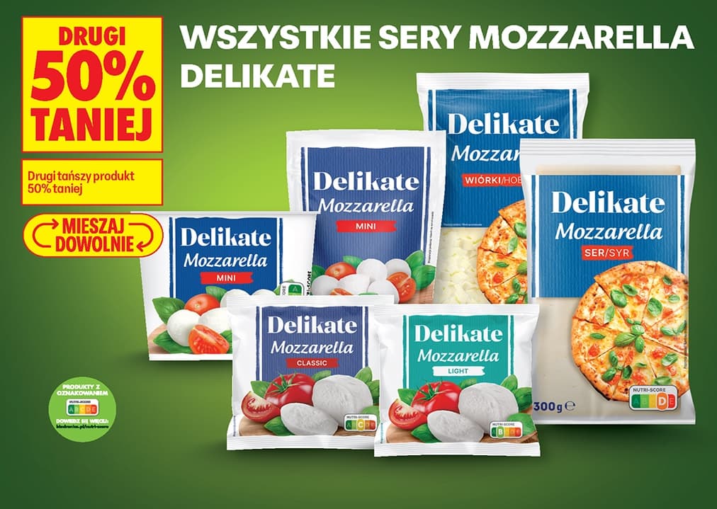 wszystkie sery mozzarella