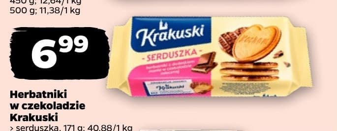 herbatniki w czekoladzie serduszka