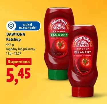 ketchup łagodny lub pikantny