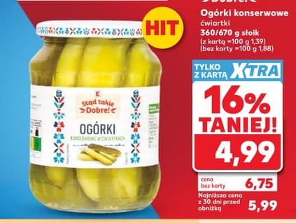 ogórki konserwowe ćwiartki