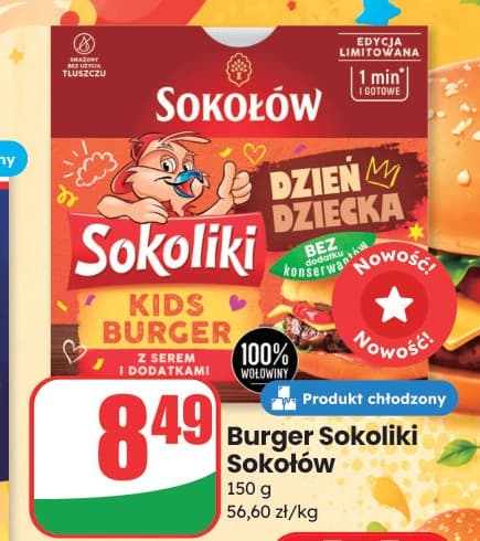 burger Kids Burger z serem i dodatkami