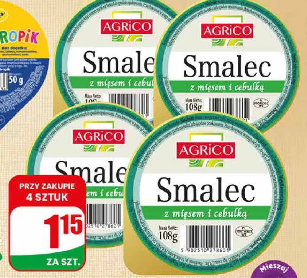 smalec z mięsem i cebulką
