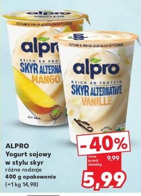 jogurt sojowy w stylu skyr mango lub waniliowy