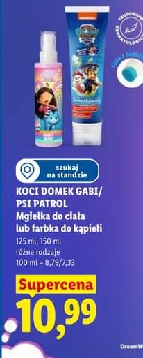 mgiełka do ciała lub farbka do kąpieli