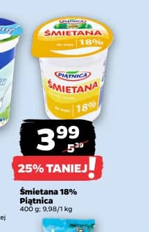 Piątnica śmietana 18% 400g