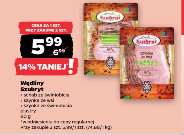 wędliny w plastrach