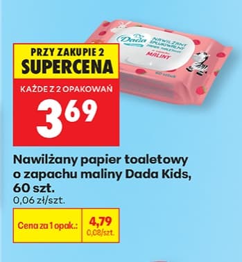 nawilżany papier toaletowy o zapachu maliny