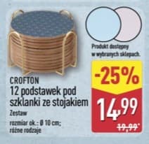 zestaw 12 podstawek pod szklanki ze stojakiem