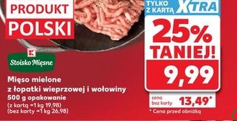 mięso mielone z łopatki wieprzowej i wołowiny