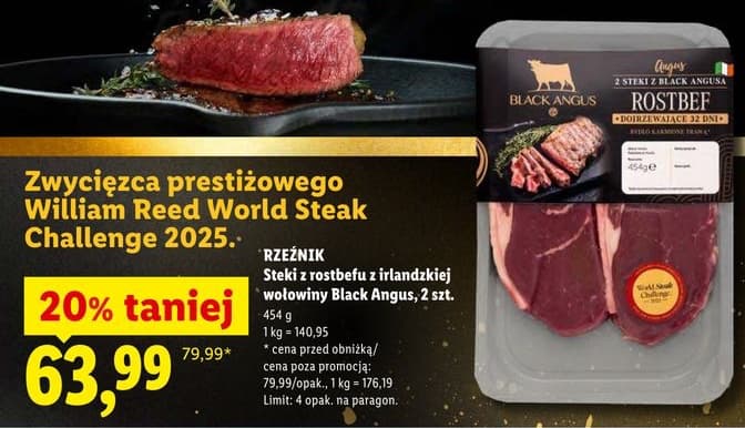 stek z rostbefu z irlandzkiej wołowiny