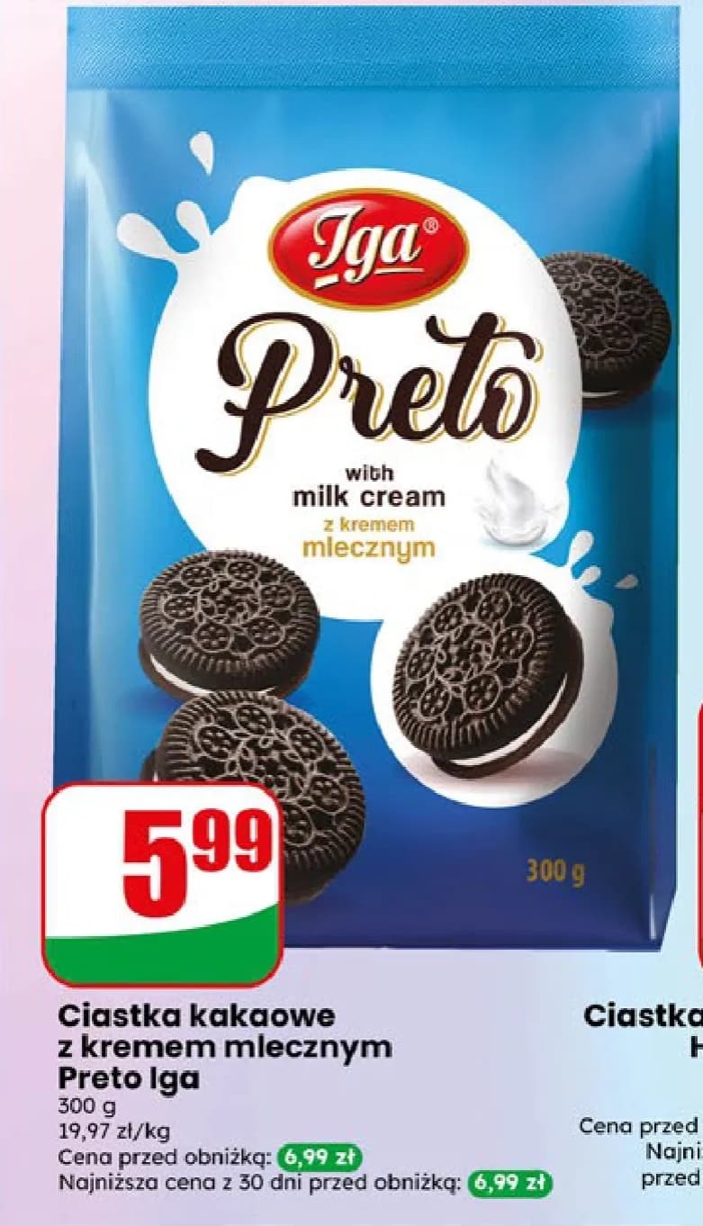 ciastka kakaowe z kremem mlecznym