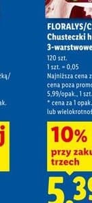 chusteczki higieniczne 3-warstwowe